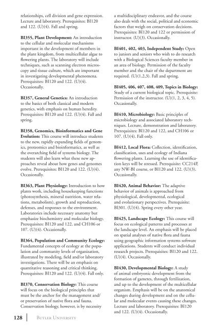 2 0 1 3 bulletin - Butler University