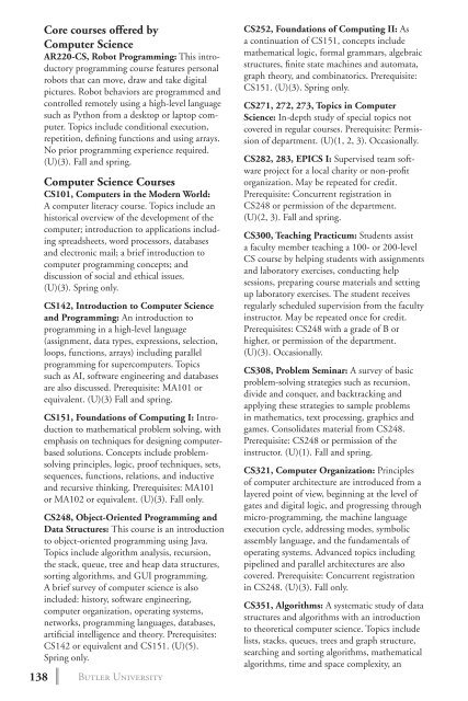 2 0 1 3 bulletin - Butler University