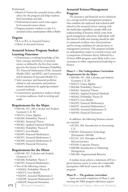 2 0 1 3 bulletin - Butler University