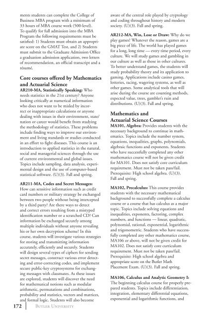 2 0 1 3 bulletin - Butler University