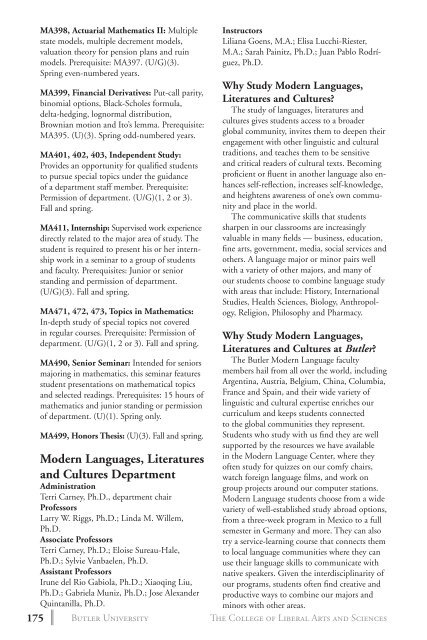 2 0 1 3 bulletin - Butler University