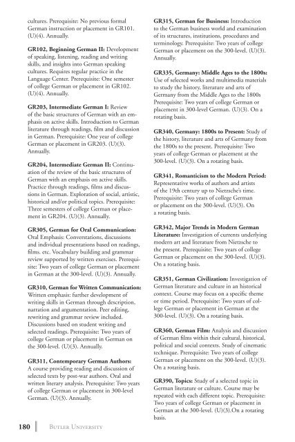 2 0 1 3 bulletin - Butler University