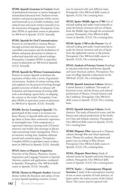 2 0 1 3 bulletin - Butler University