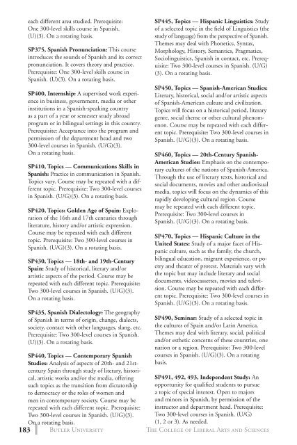 2 0 1 3 bulletin - Butler University