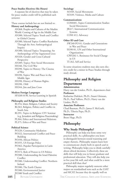 2 0 1 3 bulletin - Butler University