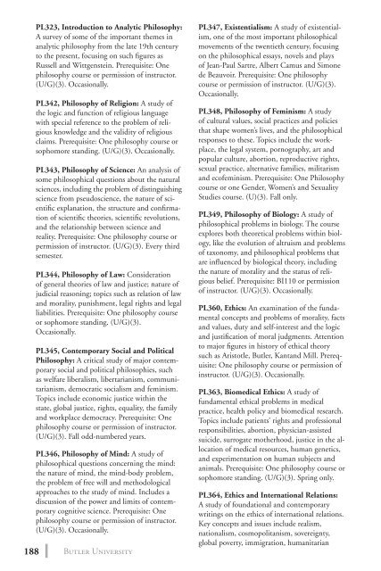 2 0 1 3 bulletin - Butler University