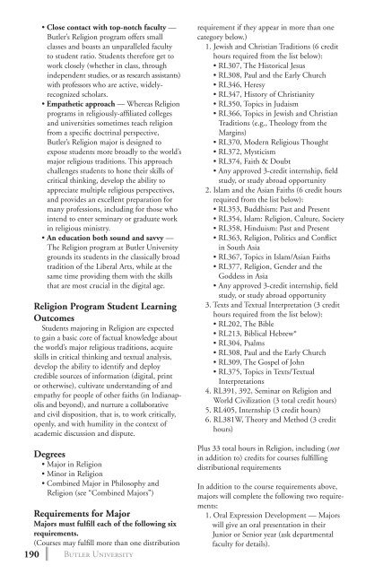 2 0 1 3 bulletin - Butler University