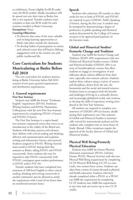 2 0 1 3 bulletin - Butler University