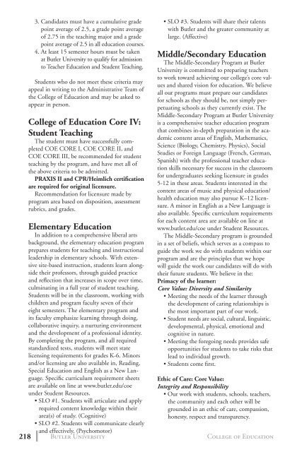 2 0 1 3 bulletin - Butler University