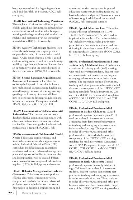 2 0 1 3 bulletin - Butler University