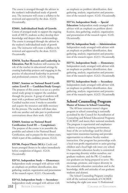 2 0 1 3 bulletin - Butler University