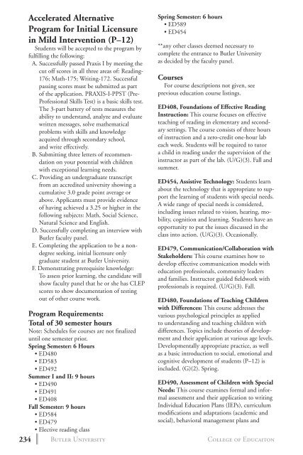 2 0 1 3 bulletin - Butler University