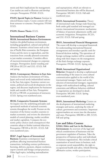 2 0 1 3 bulletin - Butler University