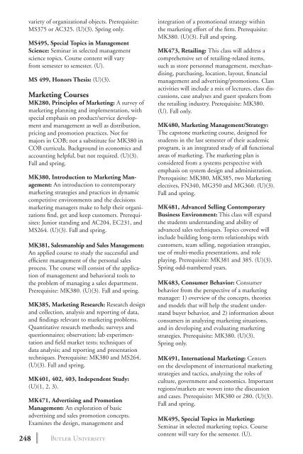 2 0 1 3 bulletin - Butler University