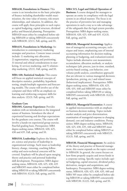 2 0 1 3 bulletin - Butler University