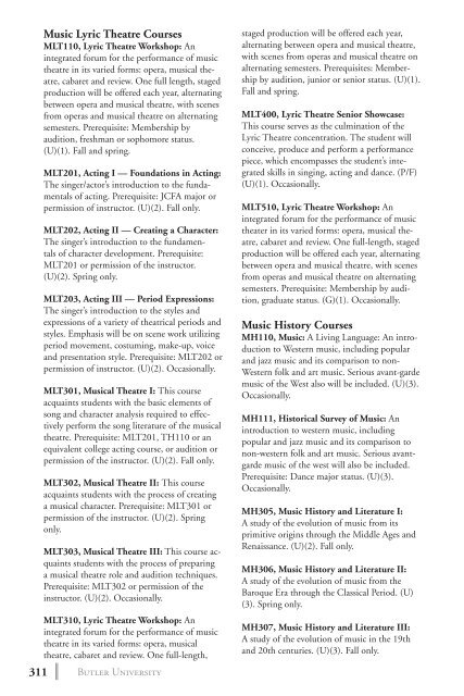 2 0 1 3 bulletin - Butler University