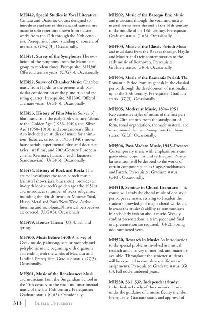 2 0 1 3 bulletin - Butler University