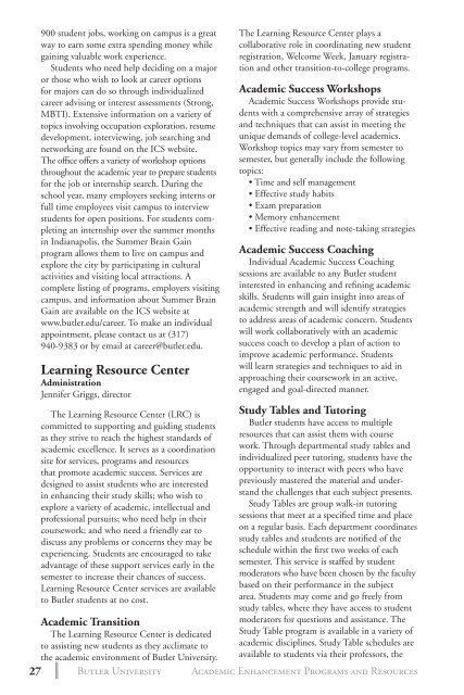 2 0 1 3 bulletin - Butler University