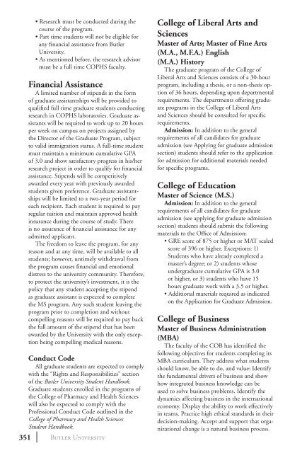 2 0 1 3 bulletin - Butler University