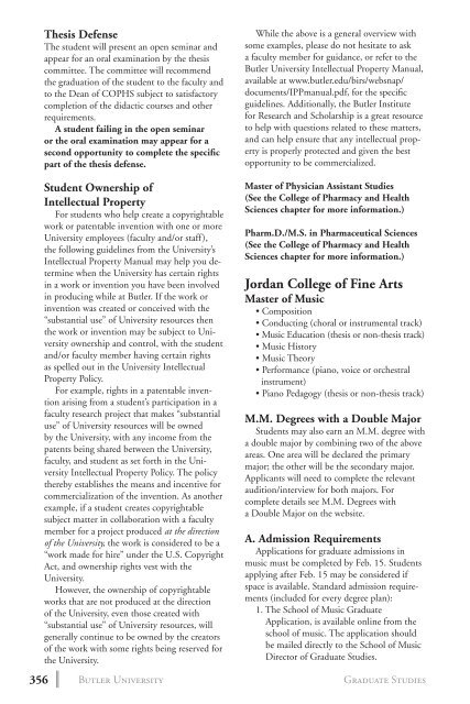 2 0 1 3 bulletin - Butler University