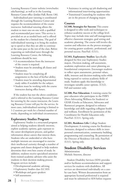 2 0 1 3 bulletin - Butler University