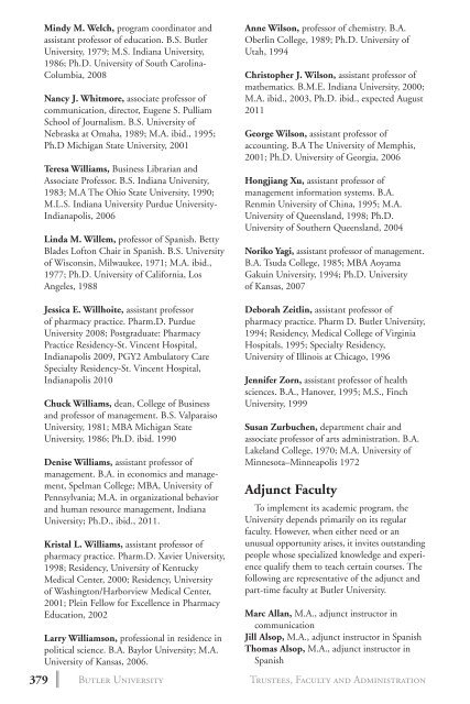 2 0 1 3 bulletin - Butler University