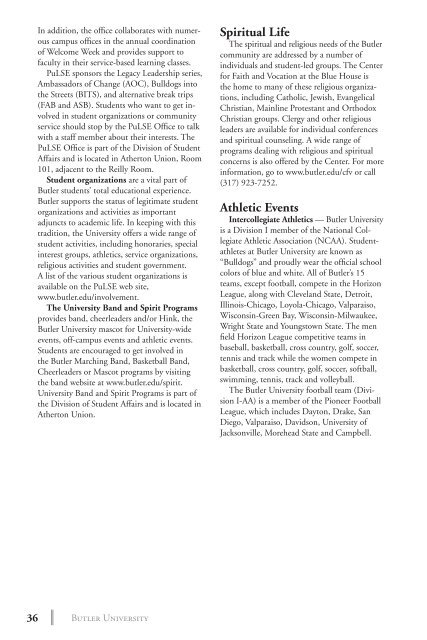 2 0 1 3 bulletin - Butler University