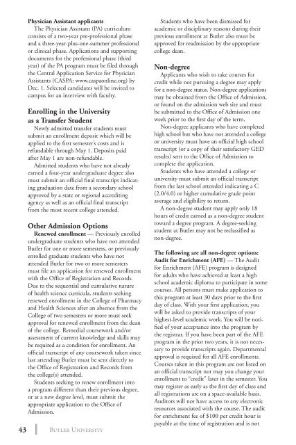 2 0 1 3 bulletin - Butler University