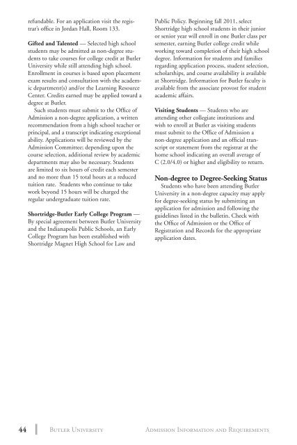 2 0 1 3 bulletin - Butler University