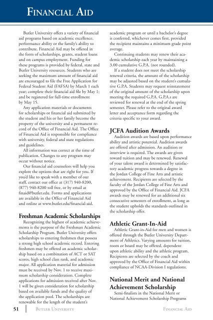 2 0 1 3 bulletin - Butler University