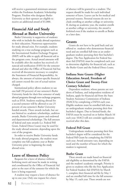 2 0 1 3 bulletin - Butler University