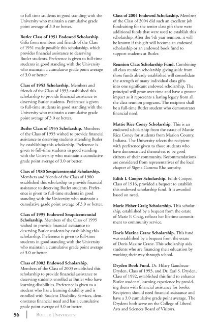 2 0 1 3 bulletin - Butler University