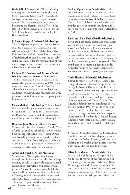 2 0 1 3 bulletin - Butler University