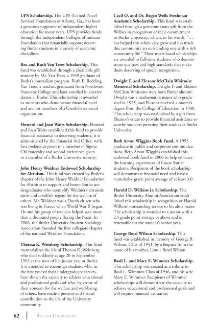 2 0 1 3 bulletin - Butler University