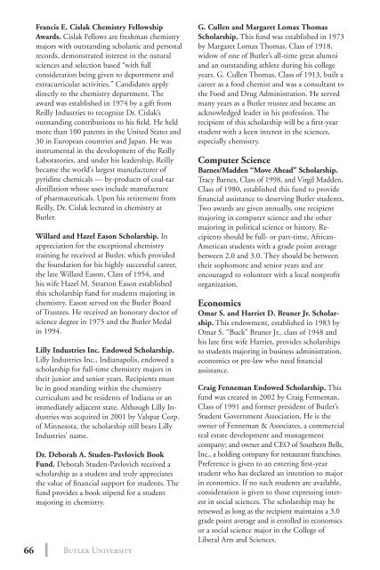 2 0 1 3 bulletin - Butler University