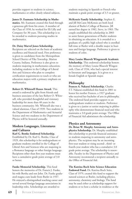 2 0 1 3 bulletin - Butler University