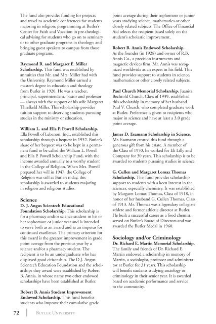 2 0 1 3 bulletin - Butler University