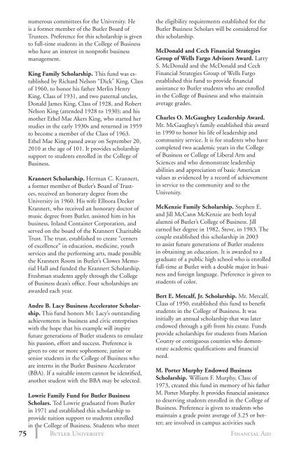 2 0 1 3 bulletin - Butler University