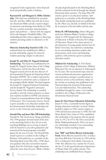 2 0 1 3 bulletin - Butler University