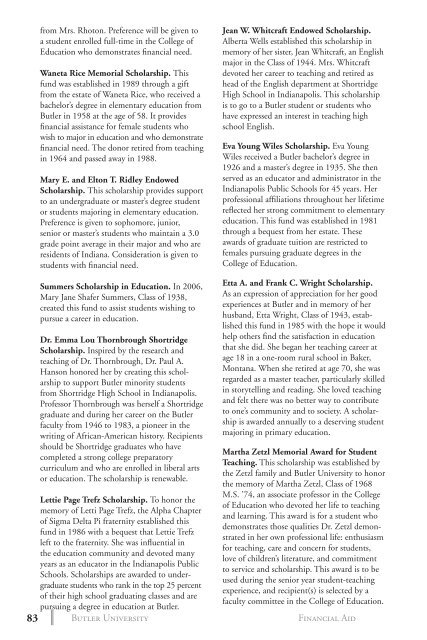 2 0 1 3 bulletin - Butler University