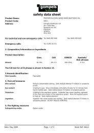 Display the safety data sheet for Proform Alcohol ... - Gompels.co.uk