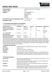 Display the safety data sheet for Carex Handwash ... - Gompels.co.uk