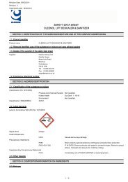 safety data sheet cleenol lift descaler & sanitizer - Gompels.co.uk