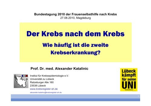 Der Krebs nach dem Krebs - Frauenselbsthilfe nach Krebs ev