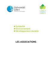 Liste des association environnement, solidaritÃ© et ... - UniversitÃ© Lille 1