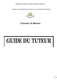 Guide du tuteur Fr - UniversitÃ© Mascara