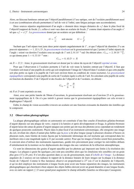 Instruments astronomiques - UniversitÃ© Lille 1