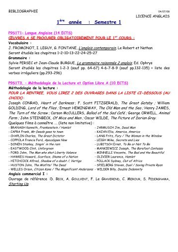 bibliographie 2008 2009