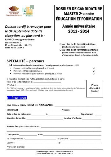 MS - UniversitÃ© de Reims Champagne-Ardenne