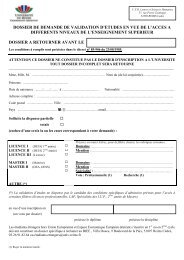 dossier de demande de validation d'etudes en vue de l'acces a ...
